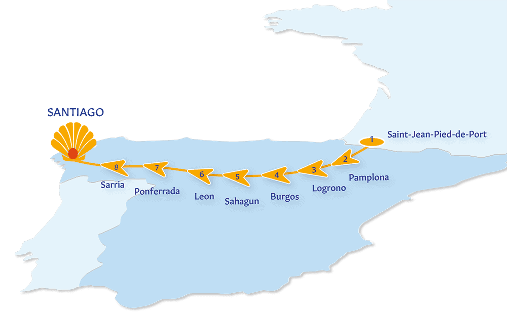 Camino Frances Route Map