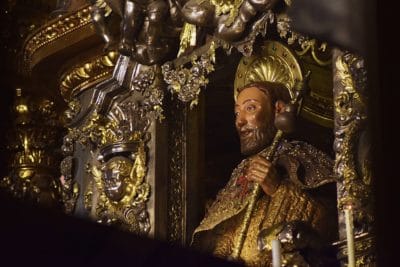 St James the Great Statue in Santiago de Compostela Cathedral