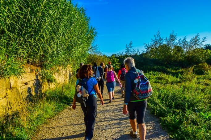 Camino Portugues pilgrims walking