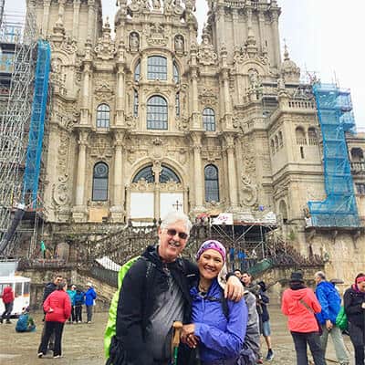 kenneth strange and wife at Santiago de Compostela