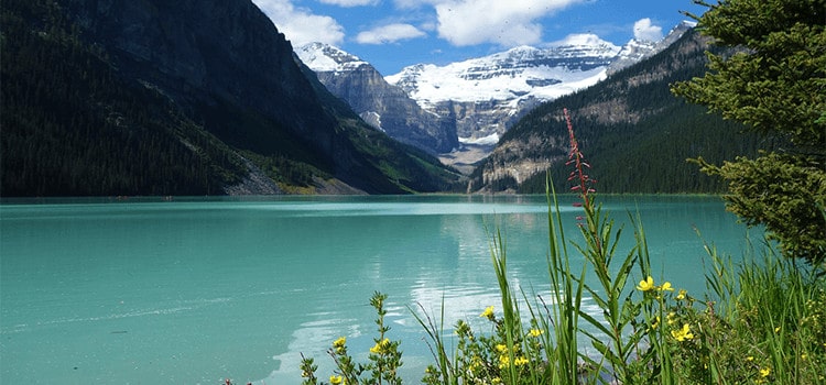 Lake Louise - a popular hiking area in canada