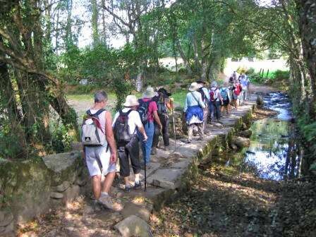 a group of pilgrims on the camino