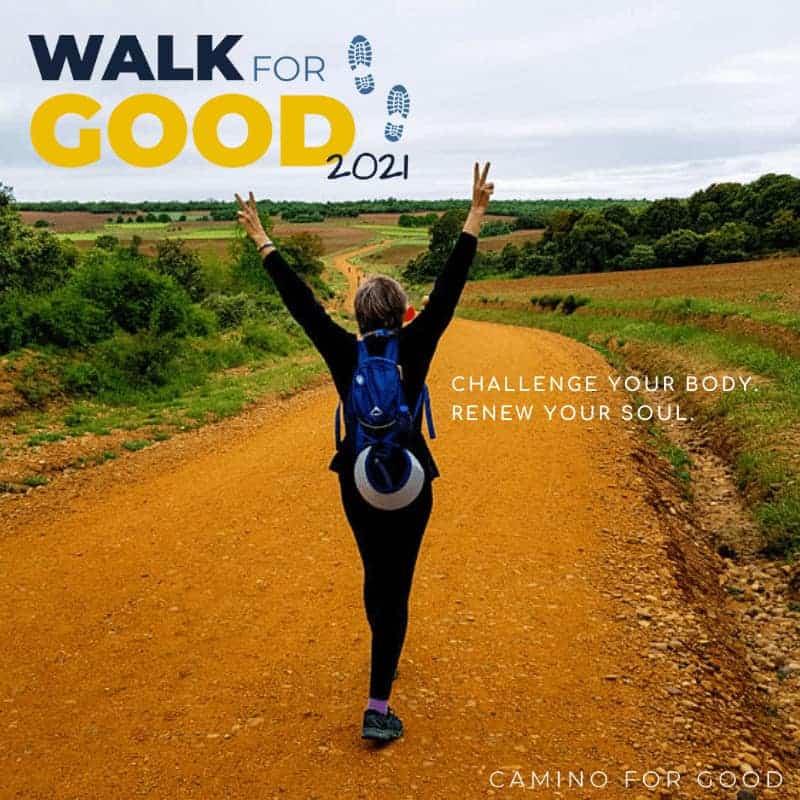 Walk for Good poster from the Camino for Good app