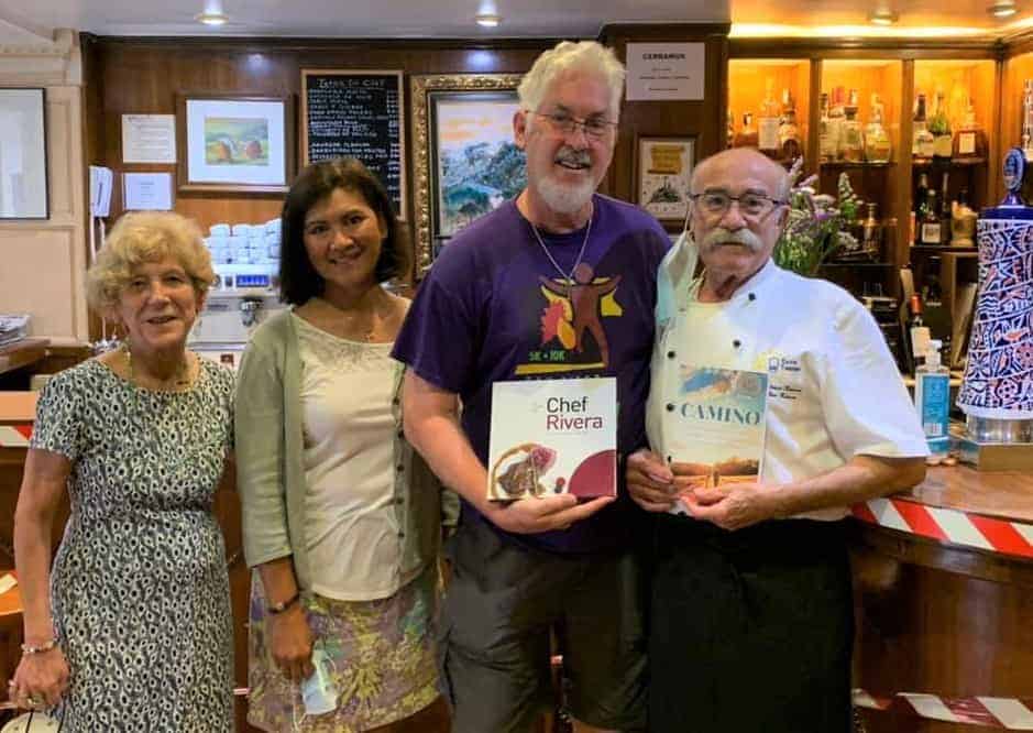 Ken and Rory with Chef Rivera on their Camino Portuguese