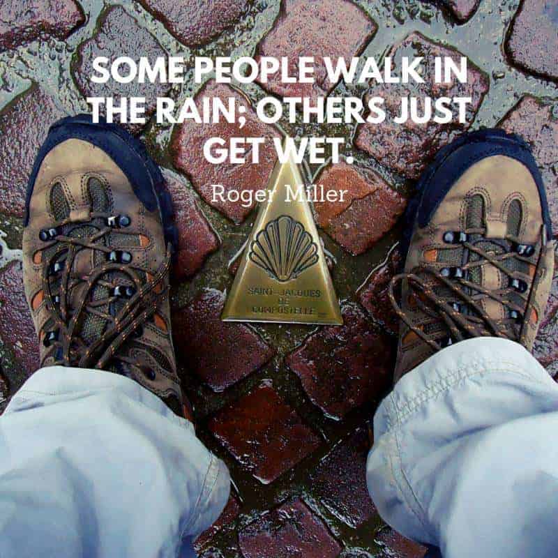 "Some people walk in the rain; others just get wet." - Roger Miller motivational