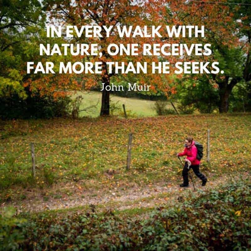 "In every walk  with nature, one receives far more than he seeks." - John Muir