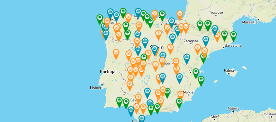 Map Of Paradores In Spain Luxury Camino Accommodation: Paradores And Pousadas