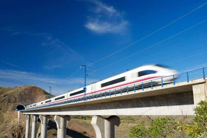 a high speed train in spain