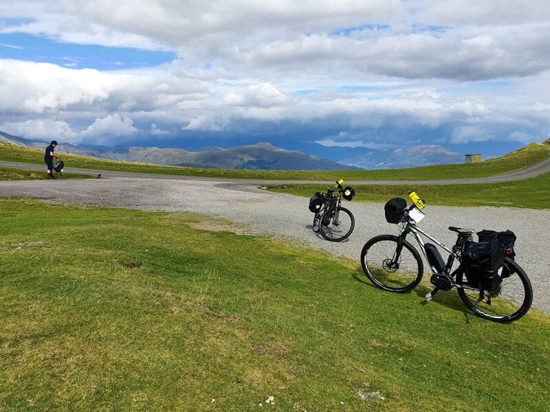 electric bicycles on the Camino hill slope