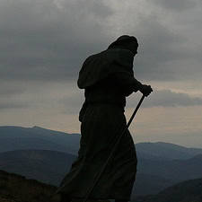 Historic women walking the Camino de Santiago