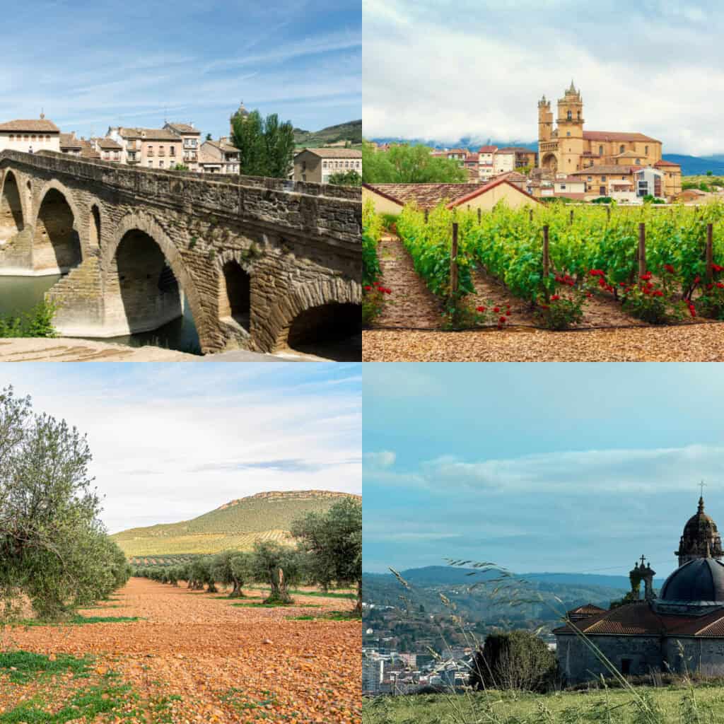 Regions of Camino Frances, Navarra, La Rioja, Castolla Y leon, Galicia